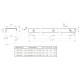 Ручка торцевая FLAT 320(346) черная